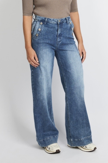 C&S The Label Jeans NADINE BROEK 25WNC02 903 DENIM MID BLUE