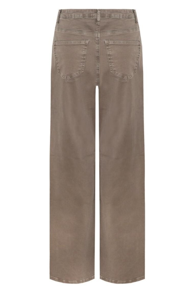 C&S The Label bronzen dames jeans | Achteraanzicht