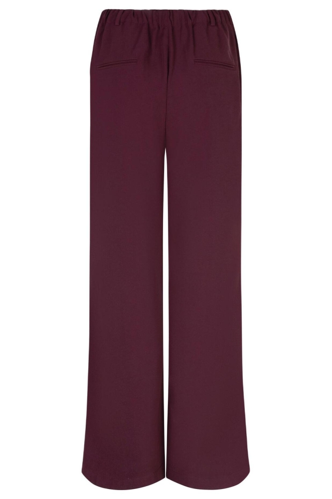 Ydence bordeaux dames broek | Achteraanzicht