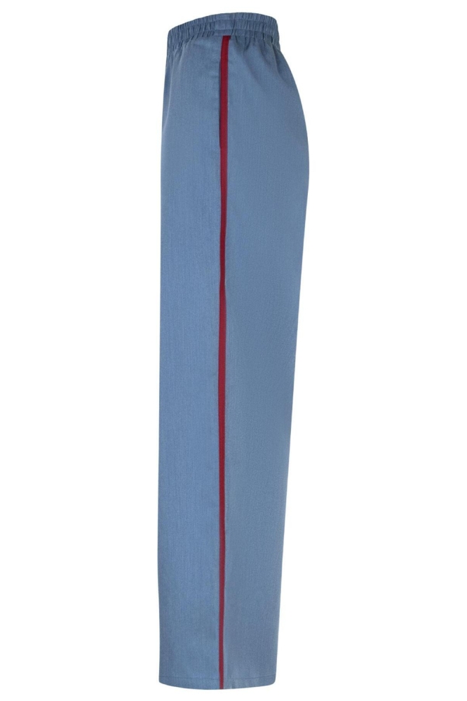 Ydence blauwe dames broek | Zijaanzicht