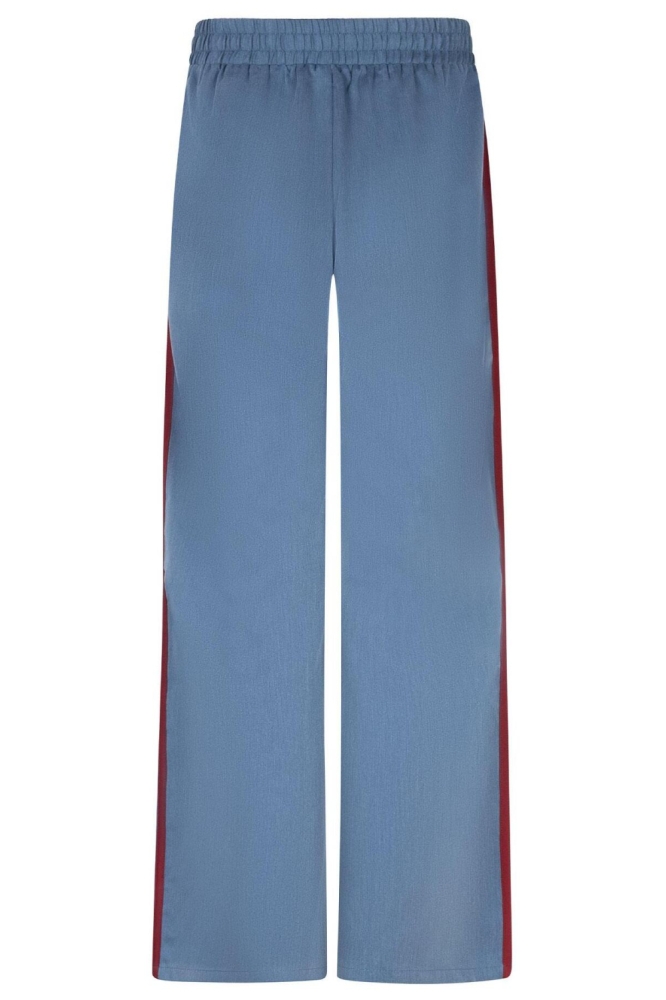 Ydence blauwe dames broek | Achteraanzicht