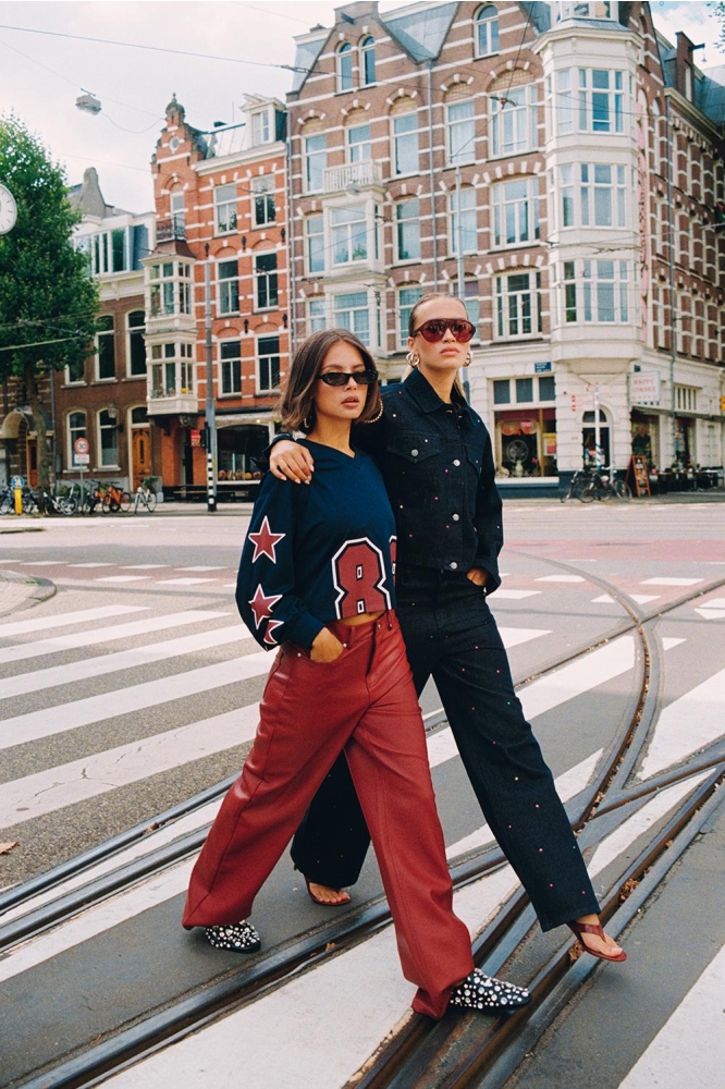 Refined Department bordeaux dames broek | Achteraanzicht