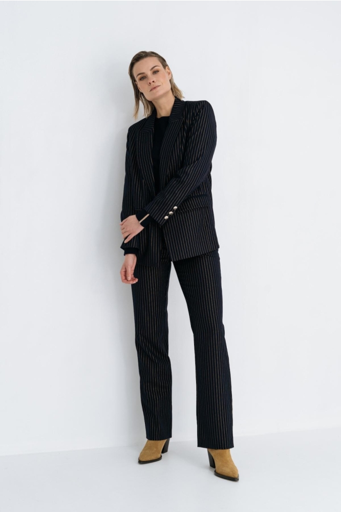 Zizo blauwe dames broek | Model