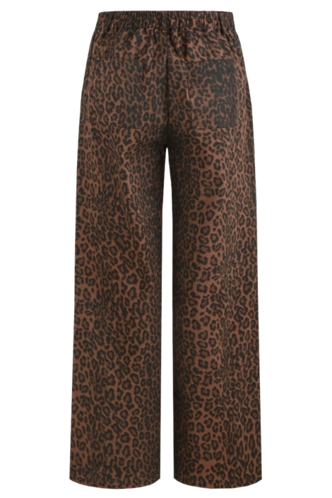 Fluresk bruine dames broek | Achteraanzicht