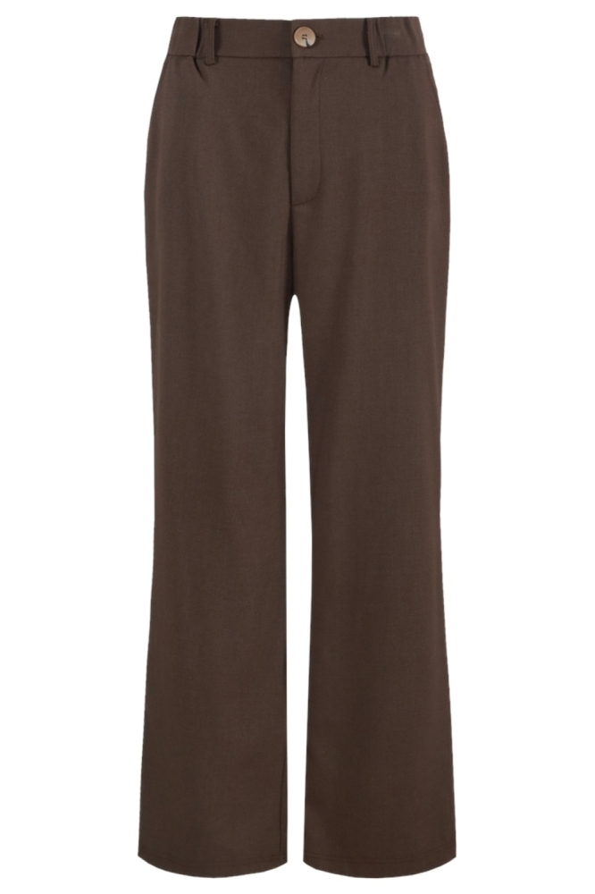 Fluresk bruine dames broek | Vooraanzicht