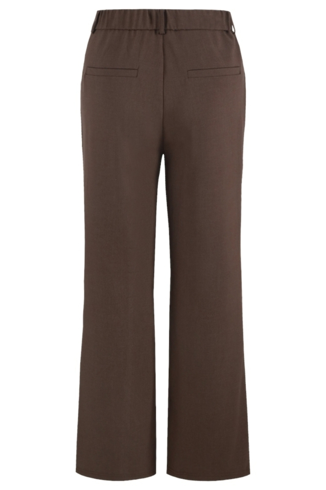 Fluresk bruine dames broek | Achteraanzicht