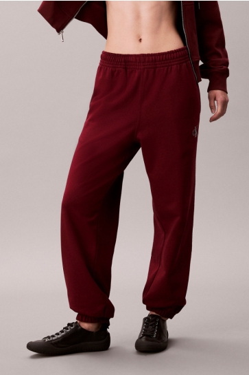 Calvin Klein Broek BADSTOFKATOENEN MONOGRAM JOGGINGBROEK LV047B235G WCV RENAISSANCE RED