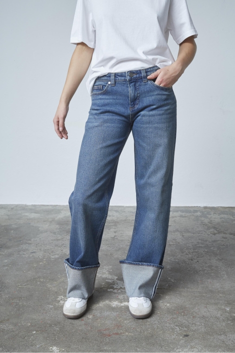SisterS point blauwe dames jeans | Model vooraanzicht