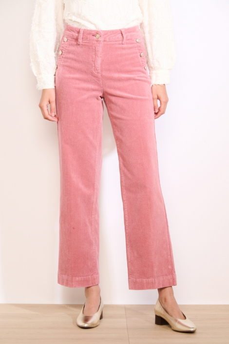 LolaLiza roze dames broek | Model vooraanzicht