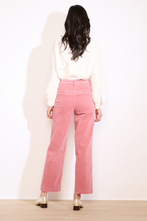 LolaLiza roze dames broek | Model achteraanzicht