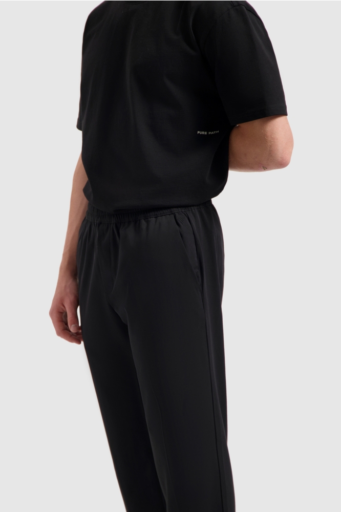 Pure Path zwarte heren broek | Close up