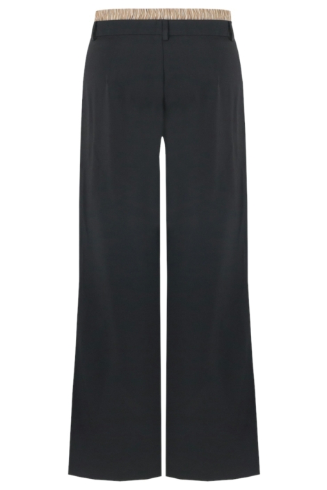 Fluresk zwarte dames broek | Achteraanzicht