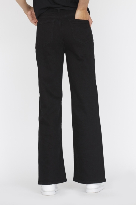 SisterS point zwarte dames jeans | Model achteraanzicht
