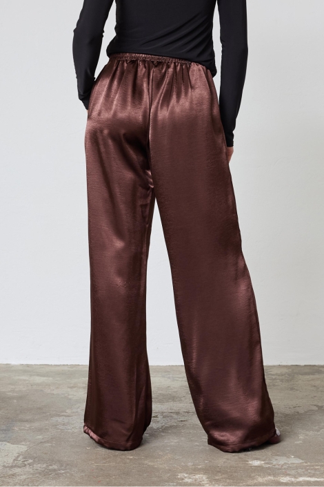 SisterS point bruine dames broek | Model achteraanzicht