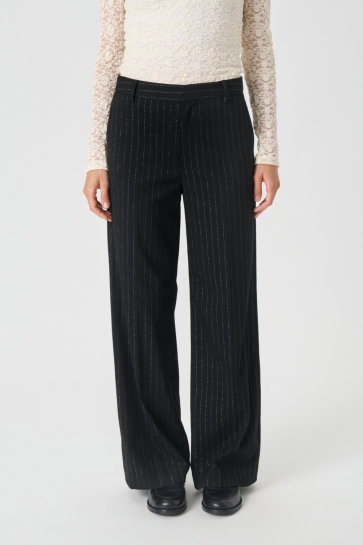 Part Two Broek VanillaPW PA 30310137 304528 BLACK METALLIC STRIPE