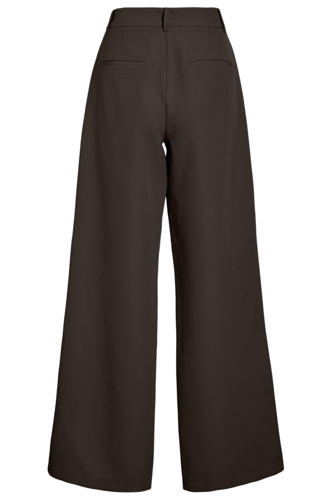 Vila bruine dames broek | Achteraanzicht
