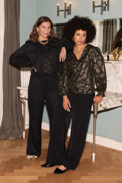 Ydence zwarte dames broek | Sfeerbeeld, In situatie