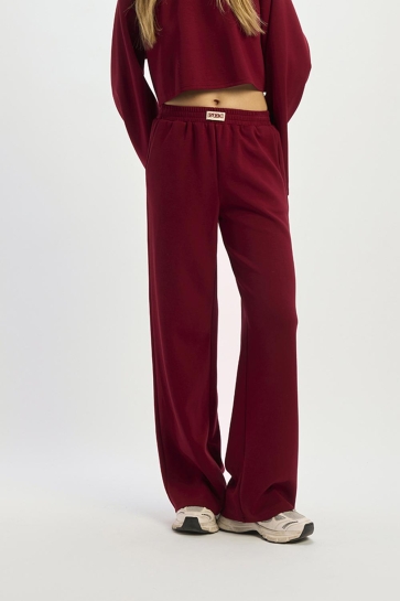 Refined Department KNITTED RELAXED PANTS NOVA R2511121835 501 BORDEAUX
