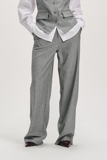 Refined Department Broek WOVEN RELAXED PANTS KALEA R2511195845 997 LIGHT GREY