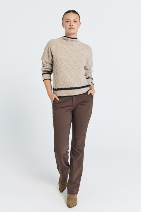 Freequent bruine dames broek | Model