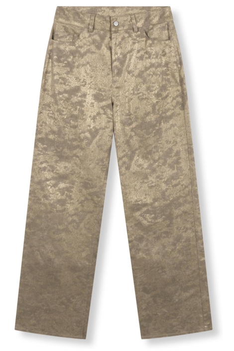 Refined Department gouden dames broek | Vooraanzicht
