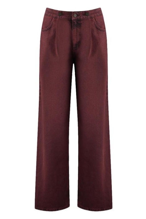 Harper & Yve bordeaux dames broek | Vooraanzicht