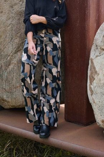 FOS Amsterdam Broek BENTHA BRUSH 7169 001 ZWART