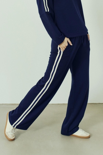 Freequent FQLUCINDA PANTS 207444 NAVY BLAZER W STAR OFF WHITE