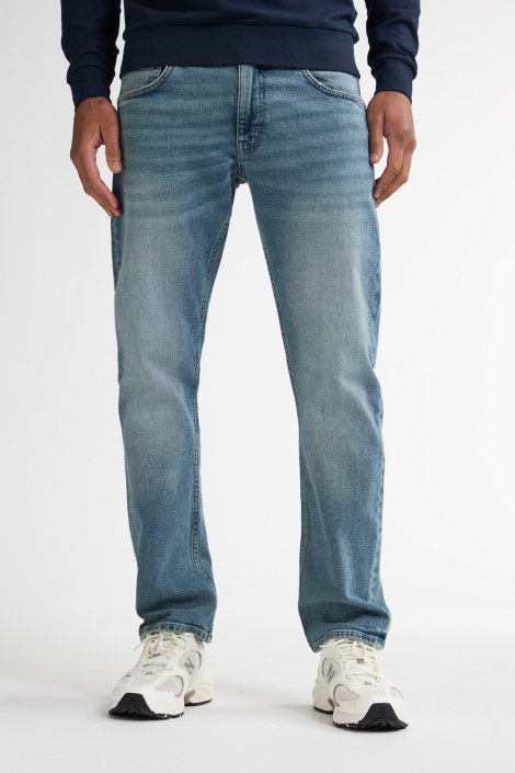 Petrol Industries blauwe heren jeans | Model vooraanzicht