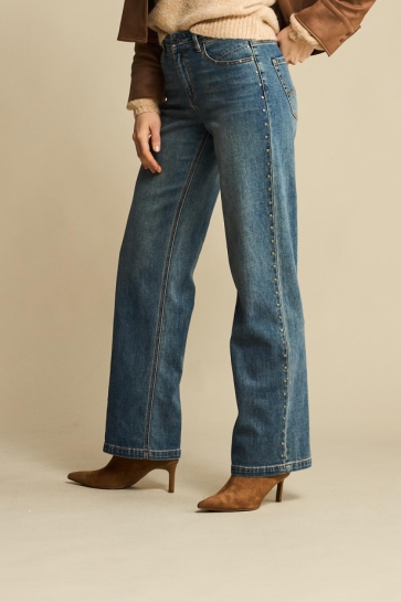 Red Button Jeans COLETTE STUDS SRB4613 440 Vintage Denim