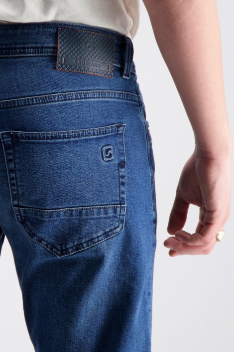 Gabbiano blauwe heren jeans | Close up