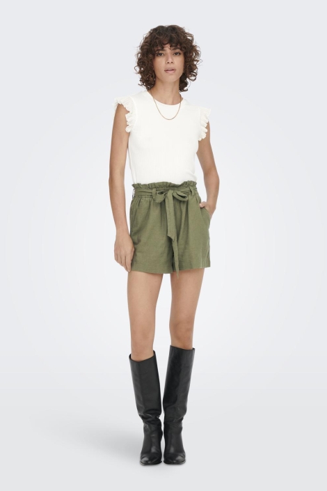 Jacqueline de Yong groene dames korte broek | Model
