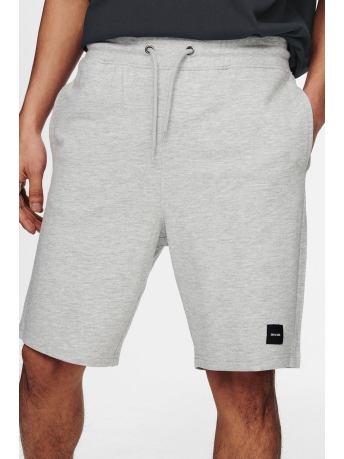 Only & Sons Broek ONSNEIL LIFE SWEAT SHORTS 22015623 Light Grey Melange