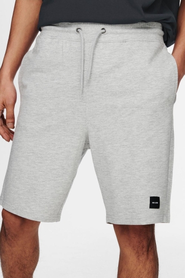 Only & Sons Broek ONSNEIL LIFE SWEAT SHORTS 22015623 Light Grey Melange