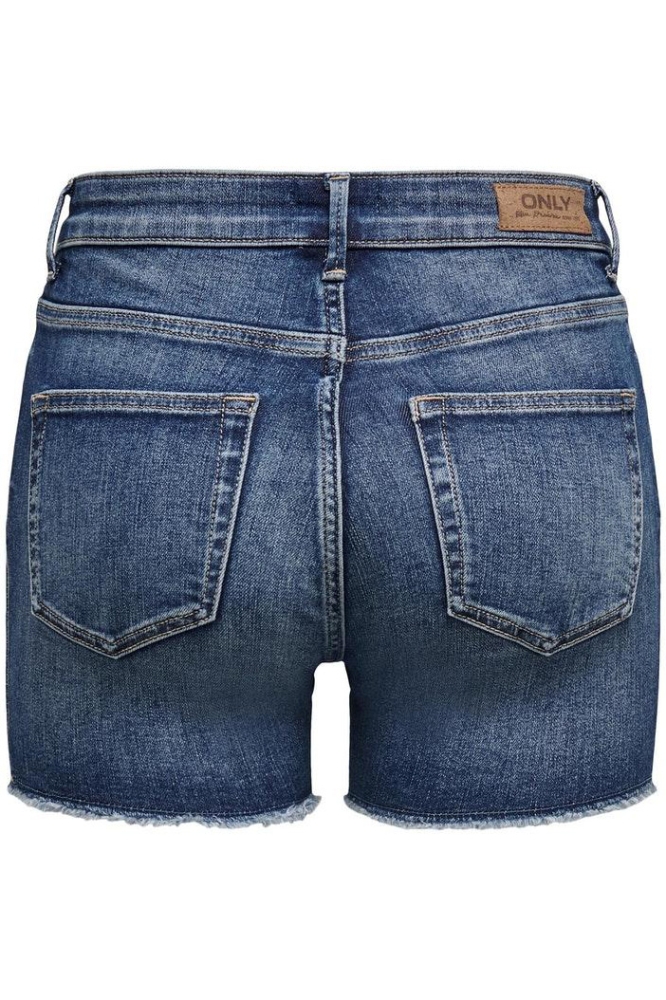 ONLBLUSH LIFE MID SK RAW SHORTS NO 15196303 DARK BLUE DENIM