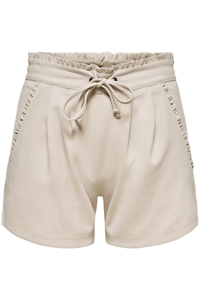 Jacqueline de Yong beige dames korte broek | Vooraanzicht