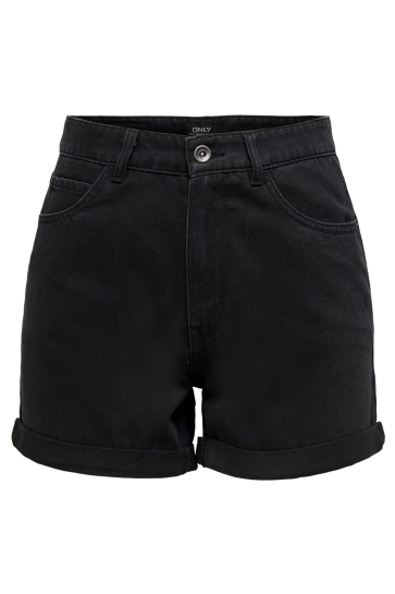 Only Broek ONLVEGA LIFE HW MOM SHORTS NOOS 15230571 Black Denim