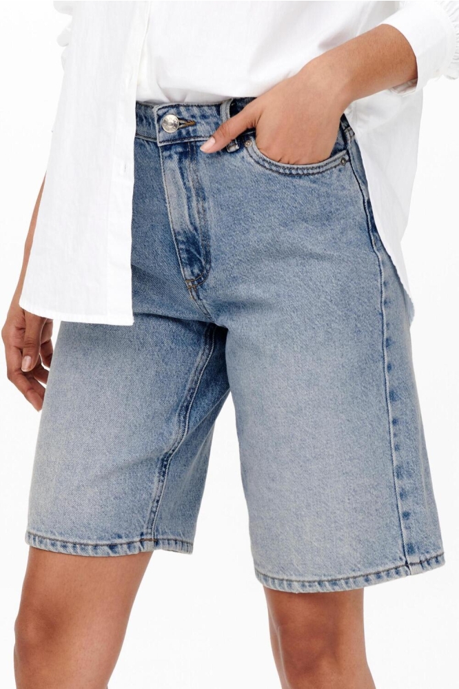 Only blauwe dames korte broek | Vooraanzicht