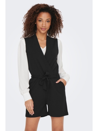 Jacqueline de Yong Broek JDYHONEY GEGGO S/L PLAYSUIT JRS 15288252 Black