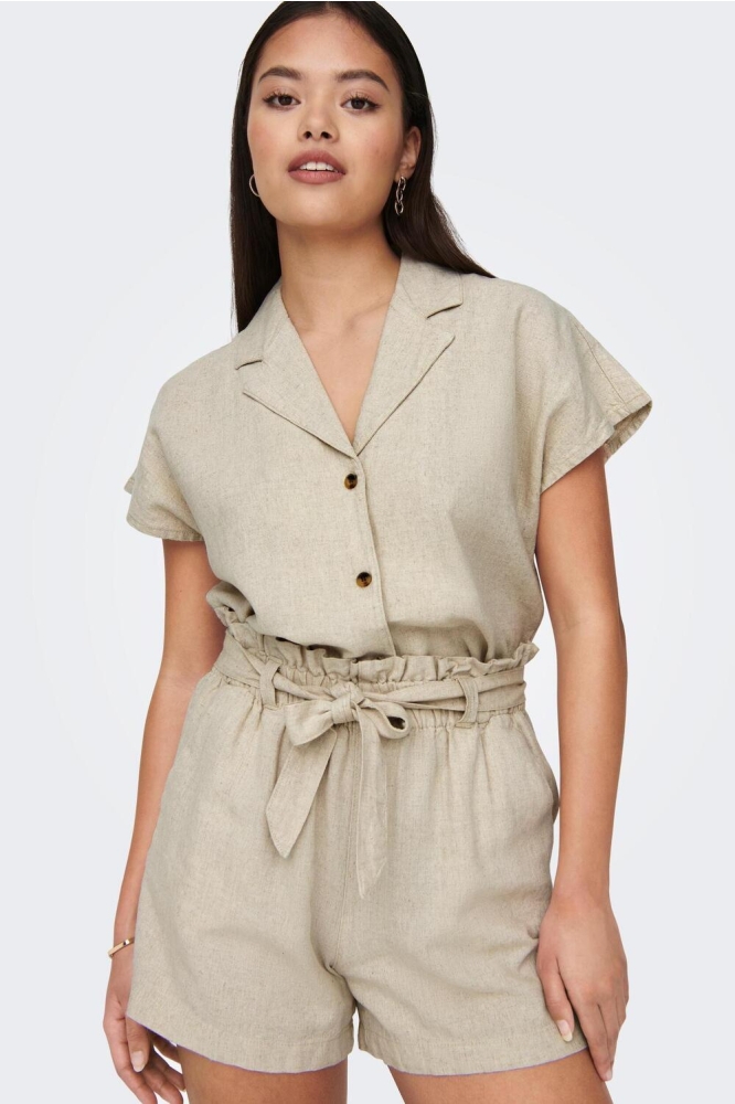 Jacqueline de Yong beige dames korte broek | 