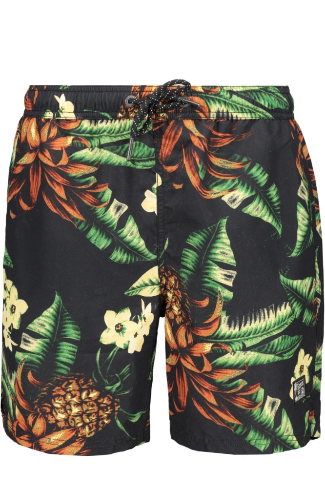 VINTAGE HAWAIIAN M3010212A BLACK PINEAPPLES