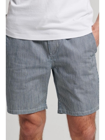 Superdry Broek VINTAGE OVERDYED SHORT M7110399A BLUE TICKING STRIPE