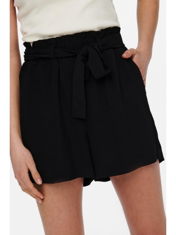 Only Broek ONLMETTE LAVENDER PAPERBAG SHORTS N 15226471 BLACK