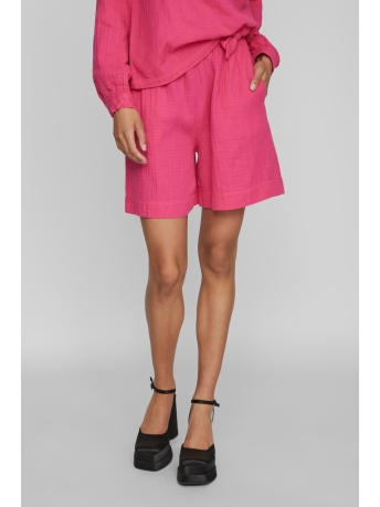 Vila Broek VILANIA HW TIE SHORTS 14085205 PINK YARROW