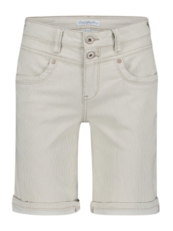Red Button Broek SIENNA SHORT COLOURED DENIM STRIPE SRB3999 22 HAZELNUT