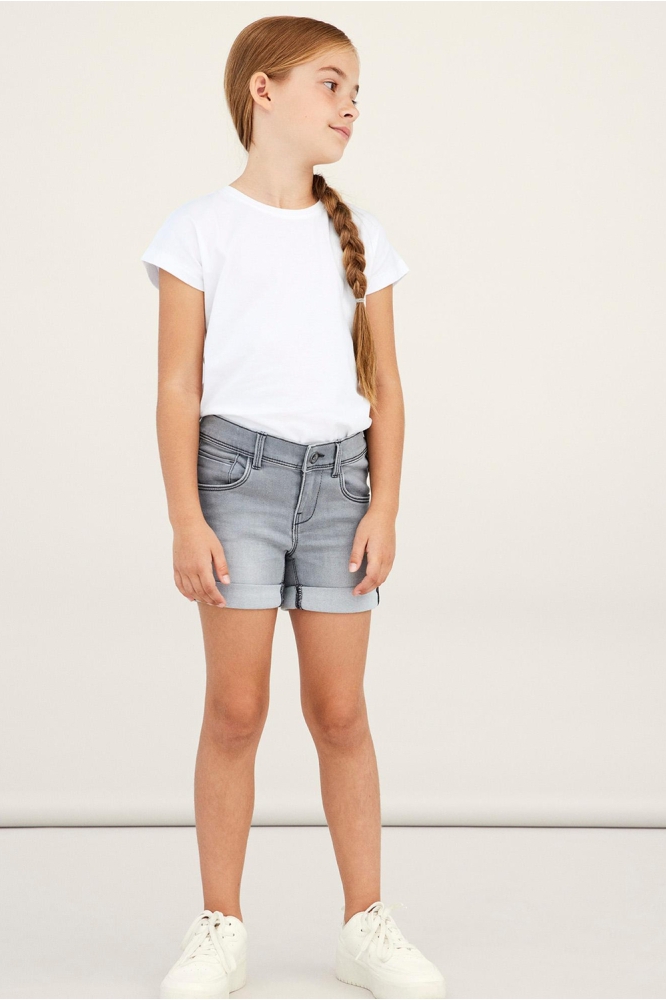 NKFSALLI SLIM DNM SHORTS 5221-TA NO 13197317 Medium Grey Denim