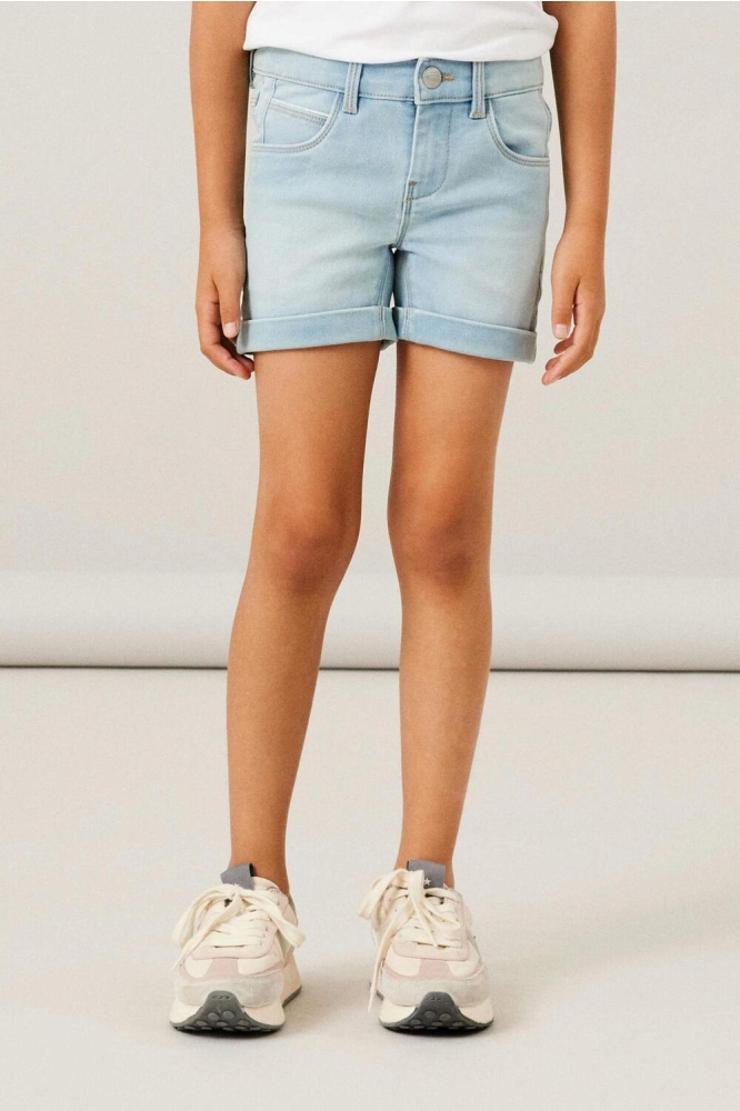 NKFSALLI SLIM DNM SHORTS 6470-TX NO 13212184 Light blue denim