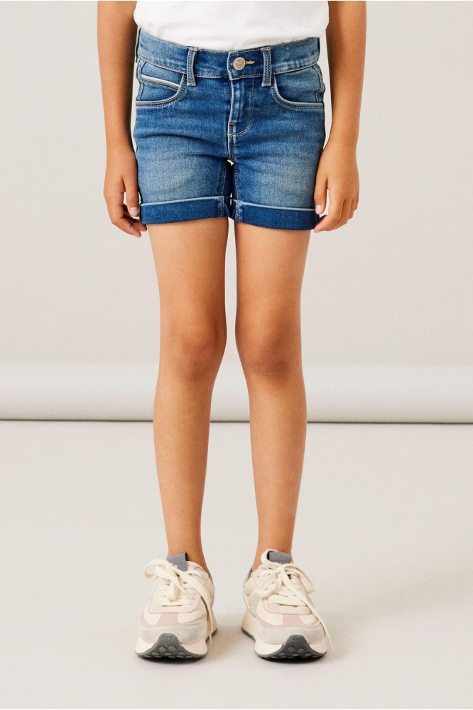 NKFSALLI SLIM DNM SHORTS 6470-TX NO 13212184 Medium Blue Denim