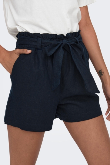Jacqueline de Yong Broek JDYSAY MW LINEN SHORTS WVN NOOS 15225921 Sky Captain