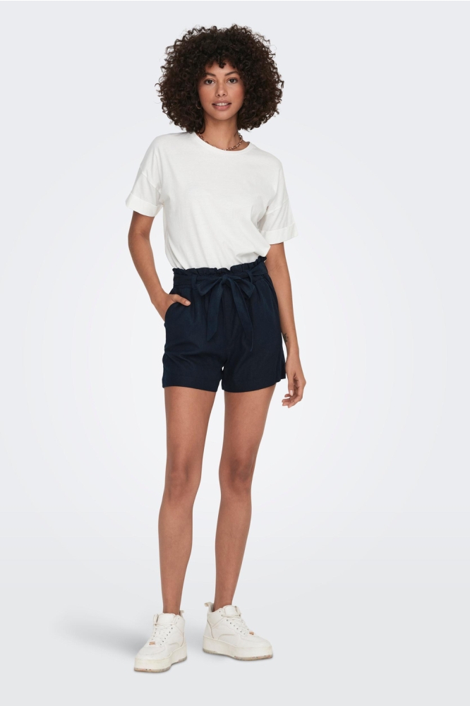 JDYSAY MW LINEN SHORTS WVN NOOS 15225921 Sky Captain